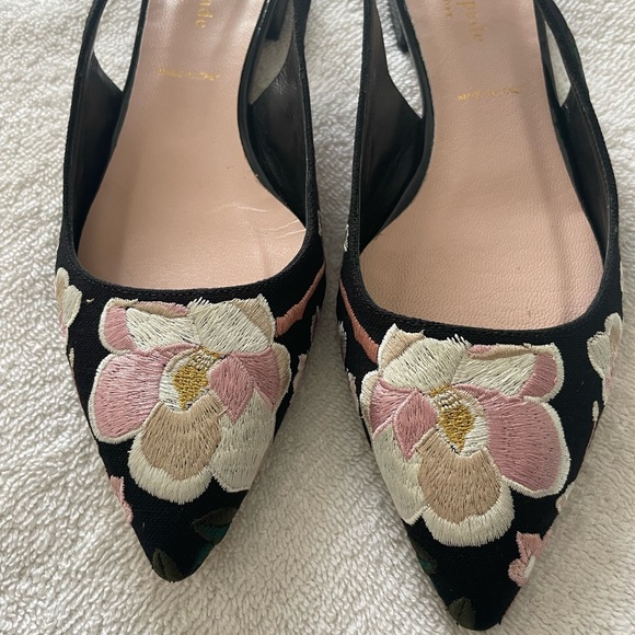 Kate Spade Barnie Embroidered Slingbacks - Picture 3 of 11